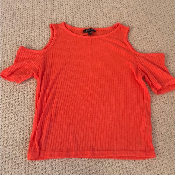 Topshop Tops - Topshop tangerine cutout top